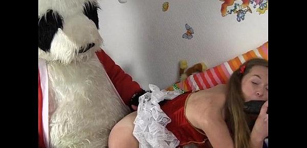  Anal sex with Santa panda bear